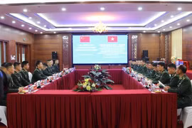 会谈场景 图自越通社