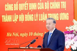 越共中央总书记苏林在会议上发表讲话 图自越通社