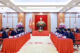 越共中央总书记苏林同古巴共产党第一书记、古巴共和国主席迪亚斯-卡内尔通电话 图自越通社