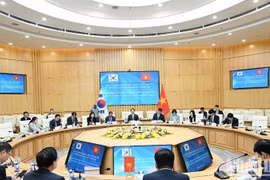第十四次贸易、工业和能源合作混合委员会会议暨第八次越韩贸易协定执行混合委员会会议于2025年4月14日在河内举行。图自越通社