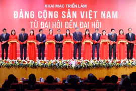 苏林总书记出席“越南共产党——从大会到大会”展览开幕式 图自越通社
