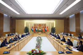 越南政府总理范明政会见约旦众议院议长 图自越通社