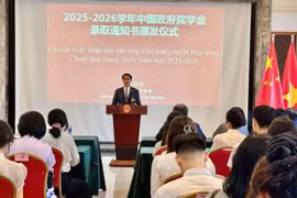 中国驻越大使何炜致辞 图自越通社