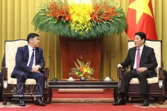 国家主席梁强会见蒙古国最高法院院长甘佐里格·丹丁