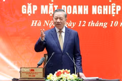 越共中央总书记、国家主席苏林发表讲话。图自越通社