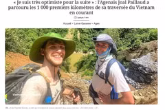 法国小伙的纵贯越南跑步之旅。图自越通社