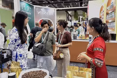 马来西亚客户体验越南咖啡。图自越通社