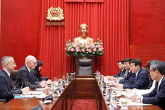 会见现场。图自越通社