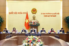 越南国会主席陈青敏主持召开第十六届国会常务委员会第一次会议。图自越通社