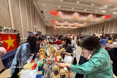 越南传统产品在日本慈善义卖活动上绽放光彩。图自越通社