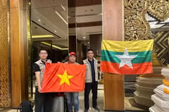 越南干部启程前往缅甸，开展地震灾后援助工作。图自前锋报