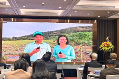 越南越田食品股份公司（Vietfarm）从宁顺省现场分享在获得项目支持后的成果。图自越通社