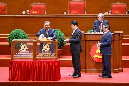 越共第十四次全国代表大会：选举第十四届中央委员会