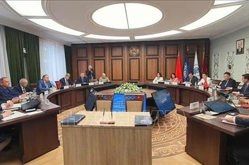 会谈现场。图自越通社
