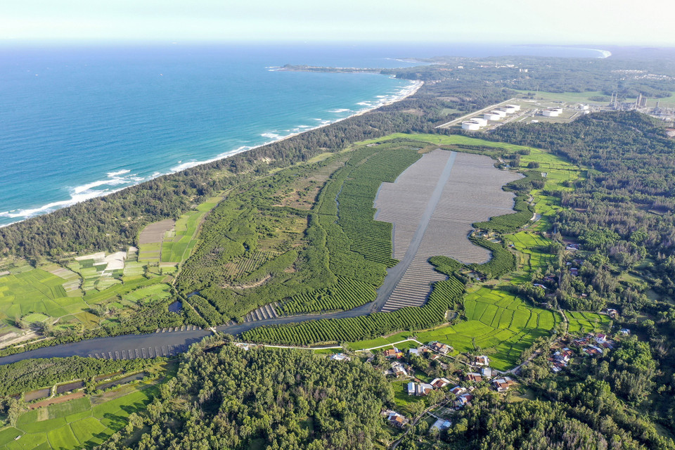 从高空俯瞰平山县平顺乡宝咖丐红树林。图自越通社