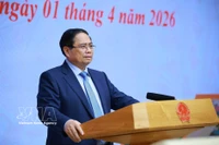 范明政总理发表讲话。图自越通社