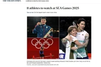 新加坡《海峡时报》对越南泳将阮辉煌印象深刻。图自越通社