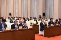 越南国会主席陈青敏出席地方专职国会代表小组工作总结会议。图自越通社