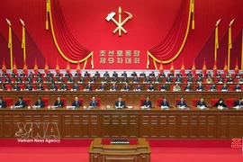 2月19日，朝鲜劳动党第九次代表大会在平壤召开。图自：韩联社/越通社