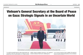 2月19日出版的《华盛顿时报》（The Washington Times）发表文章。图片来源：越通社