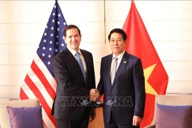 国家主席梁强会见美国国务卿马可·鲁比奥。图自越通社