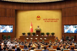 十六届国会首次会议圆满成功 为整个任期开好局、起好步奠定了坚实基础。图片来源：越通社