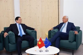范明政总理会见欧洲理事会主席安东尼奥·科斯塔。图自越通社
