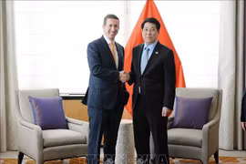 越南国家主席梁强会见了华平投资集团首席执行官、美国—东盟商务理事会主席杰弗里·戴维·珀尔曼。图自越通社