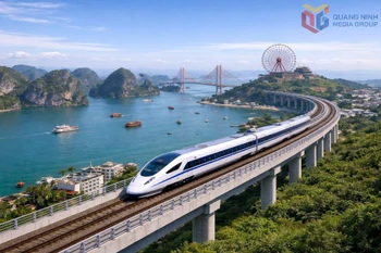 河内-广宁高速铁路项目效果图。图自《广宁电子报》