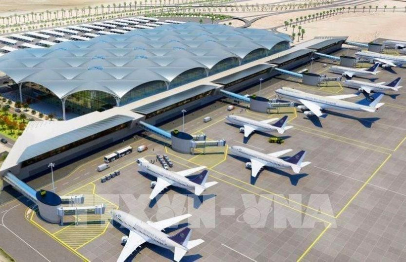 德崇国际机场的效果图。图自越通社