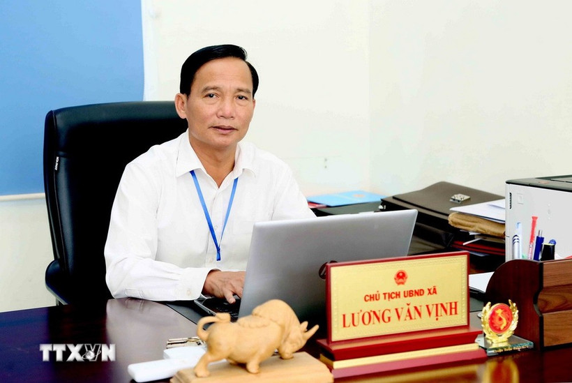 山罗省怀木(Huổi Một)乡人民委员会主席梁文咏。图自越通社