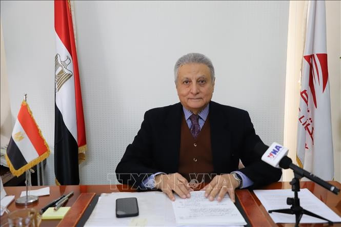埃及前驻越南大使、现任埃及公共图书馆基金会主任雷达·埃尔·塔伊菲。图自越通社