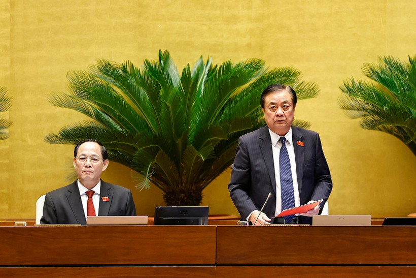 国会副主席黎明欢发表讲话。图自越通社