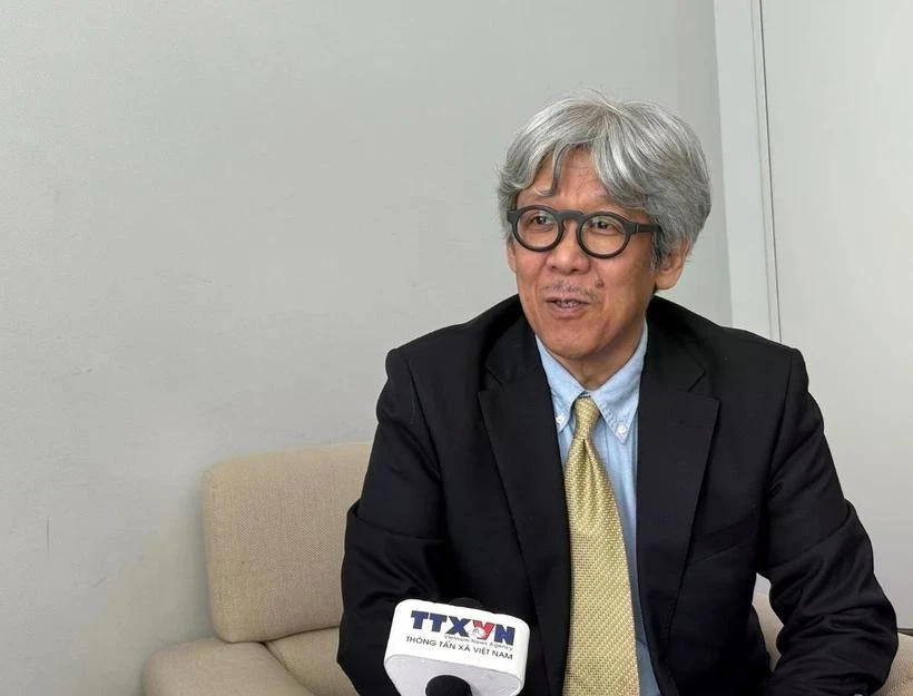 日本共同社前驻越南首席代表三宅一久。图自越通社
