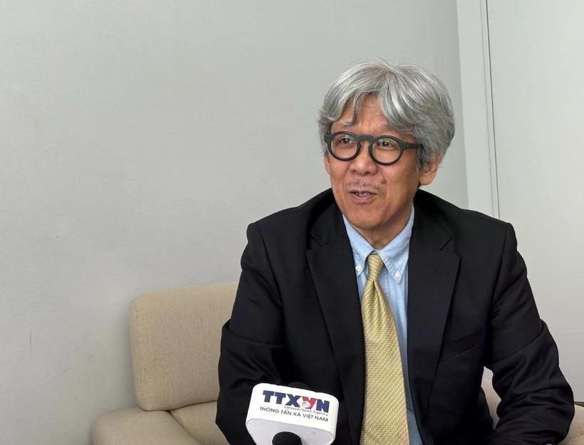 日本共同社前驻越南首席代表三宅一久。图自越通社