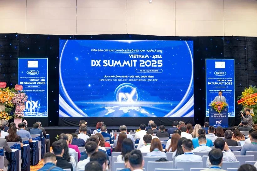 2025年越南—亚洲数字化转型高级别论坛场景。图自越通社