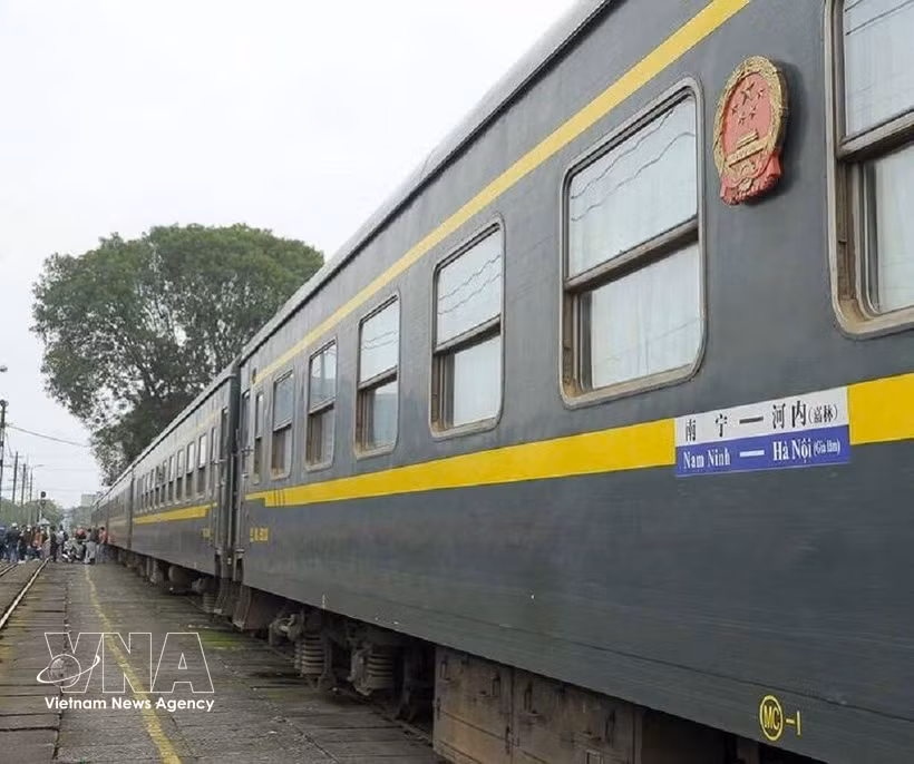 越中国际联运客运列车。图自越通社