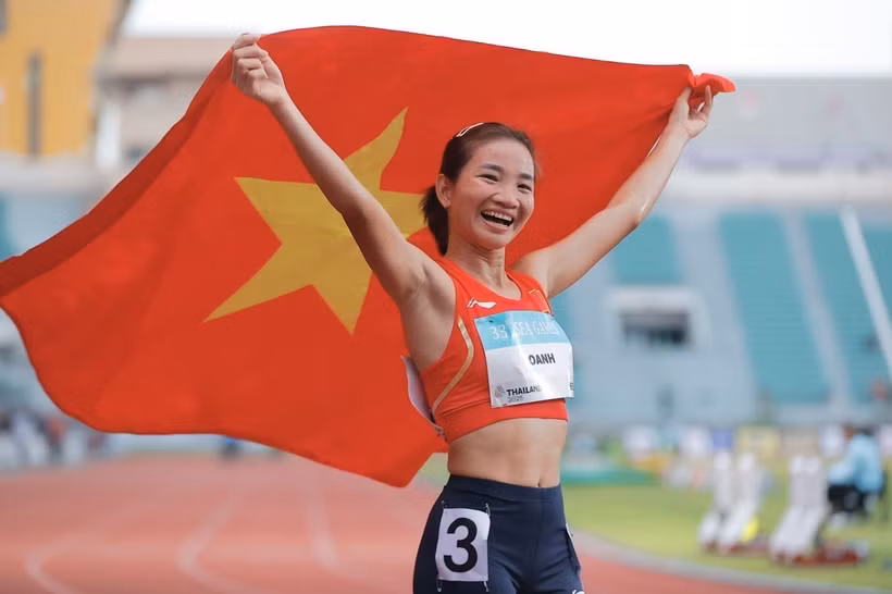 越南田径运动员阮氏莺。图自越通社