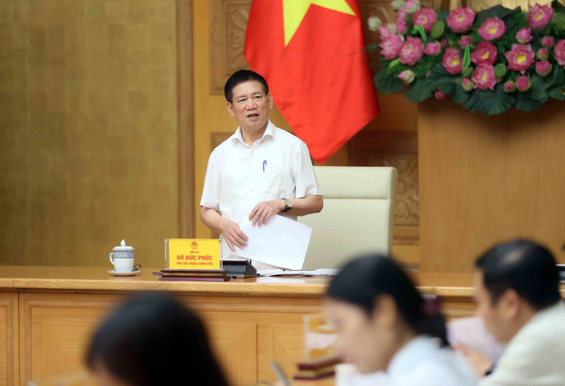 胡德福副总理主持召开会议。图自越通社