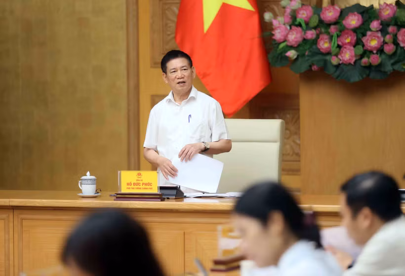 胡德福副总理主持召开会议。图自越通社