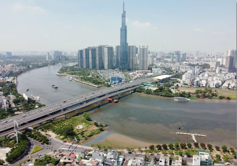 胡志明市的一角。图自越通社