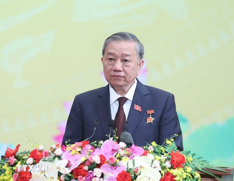 苏林总书记。图自越通社
