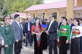 越南国会副主席副主席陈光方实地检查清化省浦良乡第十六届国会代表和2026-2031年任期各级人民议会代表选举的准备工作。图自越通社