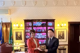 越南驻爱尔兰大使范全胜拜访科克市领导。图自越通社