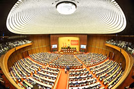 贯彻落实第79-NQ/TW号和第80-NQ/TW号决议全国会议。图自越通社