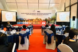 越南财政部国家创新中心（NIC）与美国、加拿大大型进口商代表组织——供应商合规审计网络（SCAN）在河内联合举办了"供应链中的风险、合规与创新"研讨会。国家创新中心供图