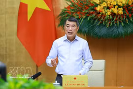 越南政府总理黎明兴在2026年6月政府立法工作专题会议上发表讲话。图自越通社
