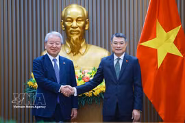 越南政府总理黎明兴会见日本国际协力机构理事长田中明彦。图自越通社