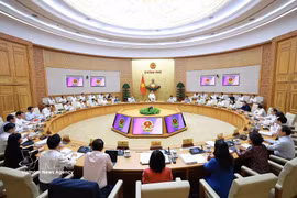 2026年4月政府例行会议现场。图自越通社