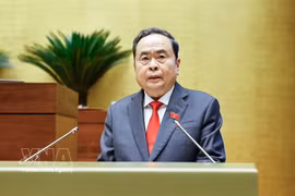 国会主席陈青敏主持开幕式并致词时。图自越通社